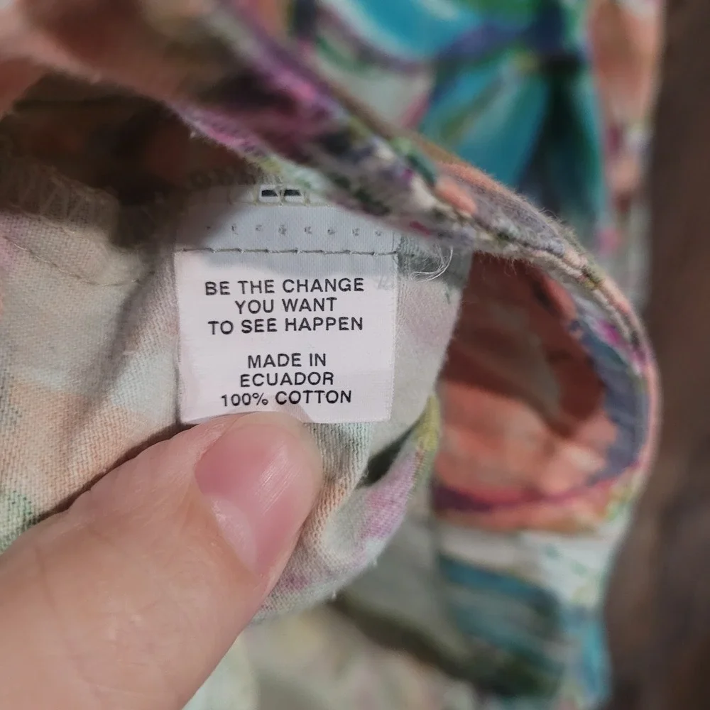 Winter Sun Floral Jacket Size M Multicolor Art to Wear Maximalist 100% Cotton